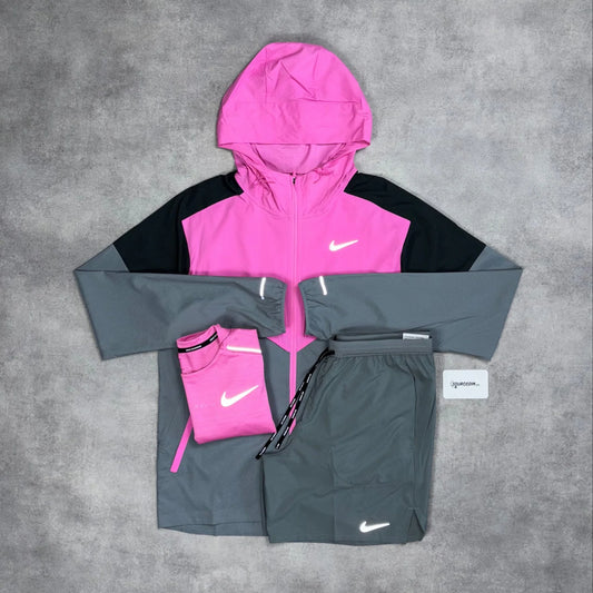 Nike Uv Windrunner Jacket 3-Piece 7” Flex Short Set Playfull Pink