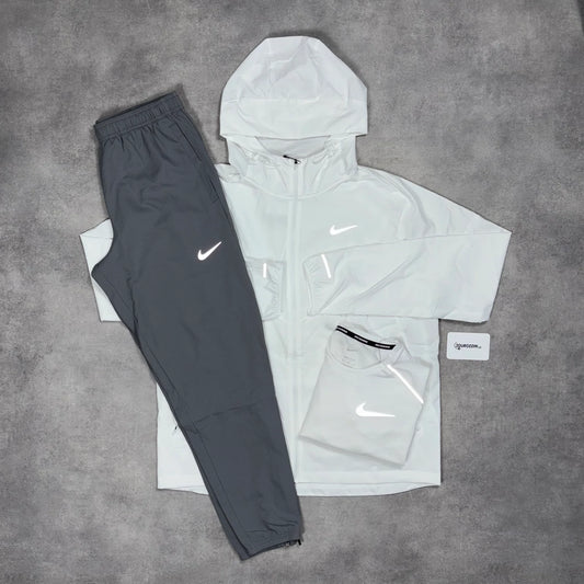 Nike Uv Windrunner Jacket 3-Piece Challenger Bottom Set Ice White